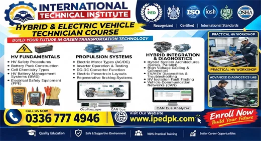 hybrid and electrical vehicle Course in Rawalpindi Islamabad