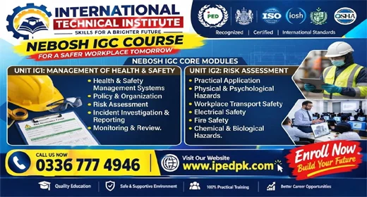 Nebosh IGC Course in Rawalpindi Islamabad